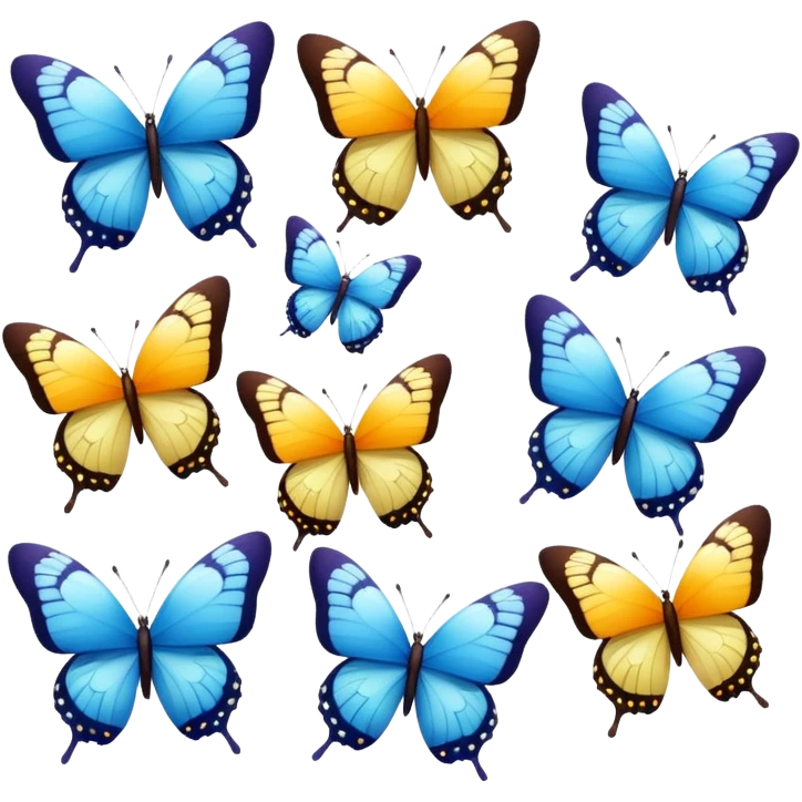 Beautiful butterflies  emoji