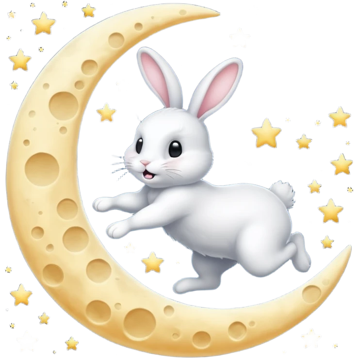 bunny jumping over the moon emoji
