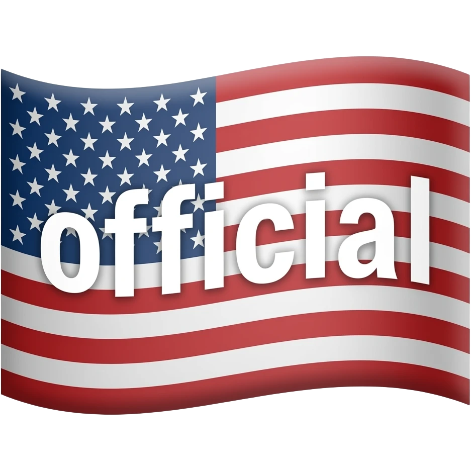 American flag that says official emoji