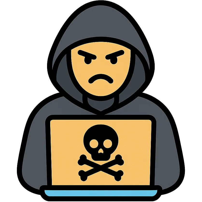 hacker in dark clothing emoji