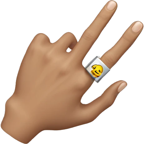married man shows the finger ring on the finger emoji