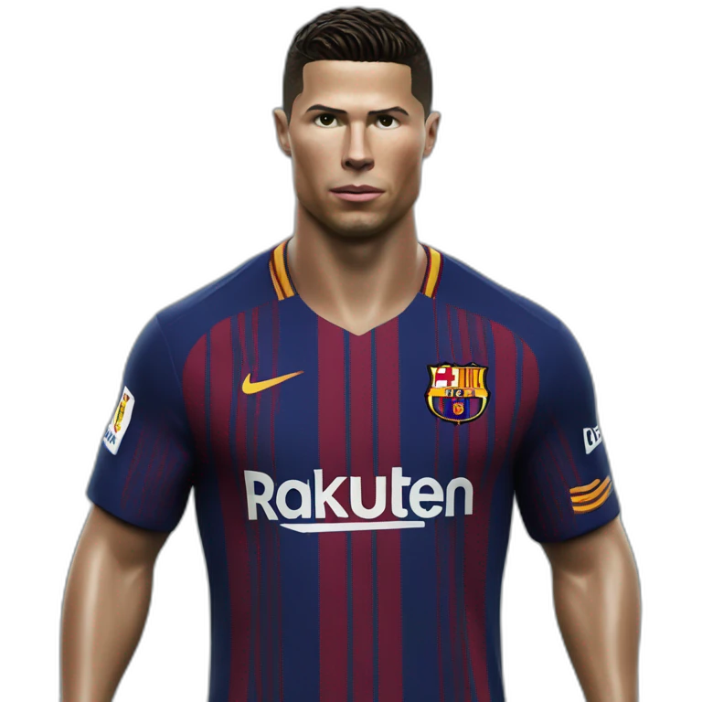 Ronaldo con la equipacion del barca emoji