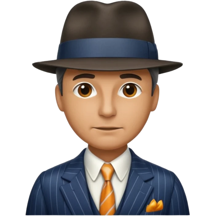 Retro Mobster with different colored suit and hat emoji