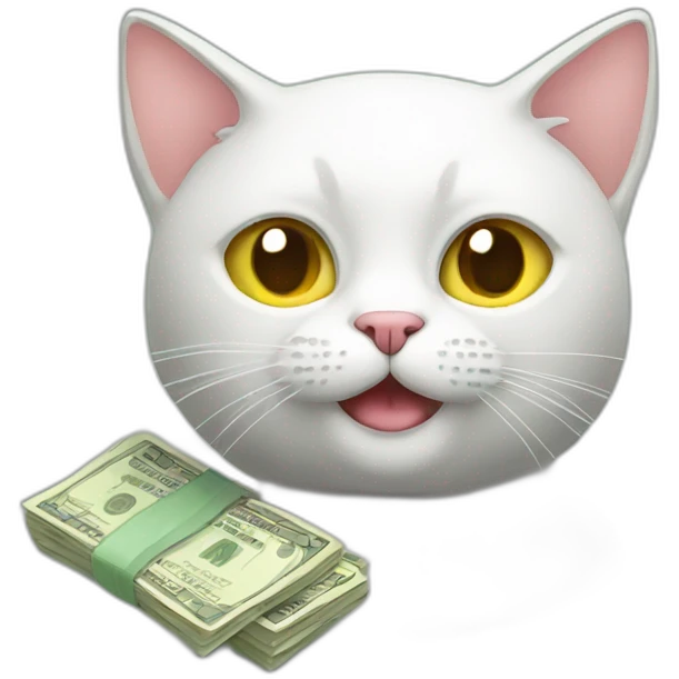 Cat with money  emoji