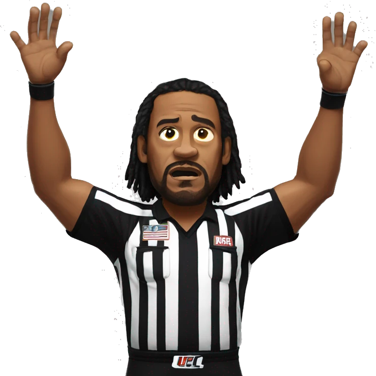 ufc referee herb dean shrugging his shoulders emoji