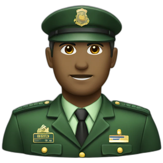 Real-state-agent-green-uniform emoji