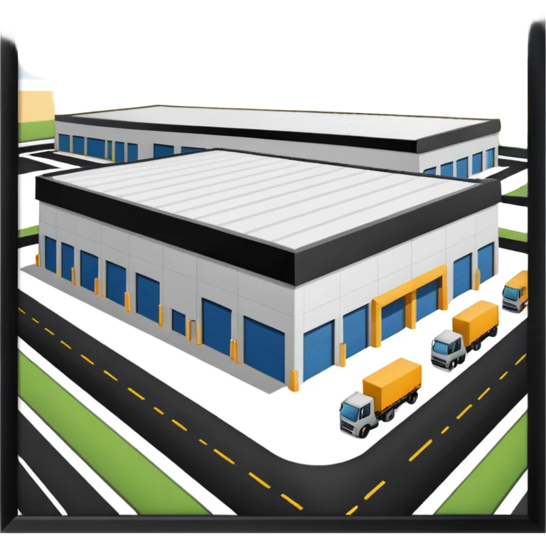 create a realistic a place where logistic transporter can park emoji