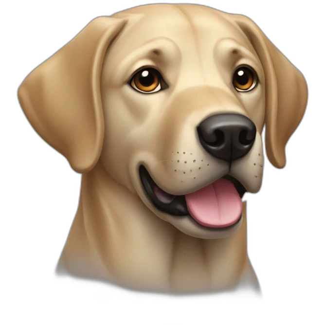 Perro labrador negro emoji
