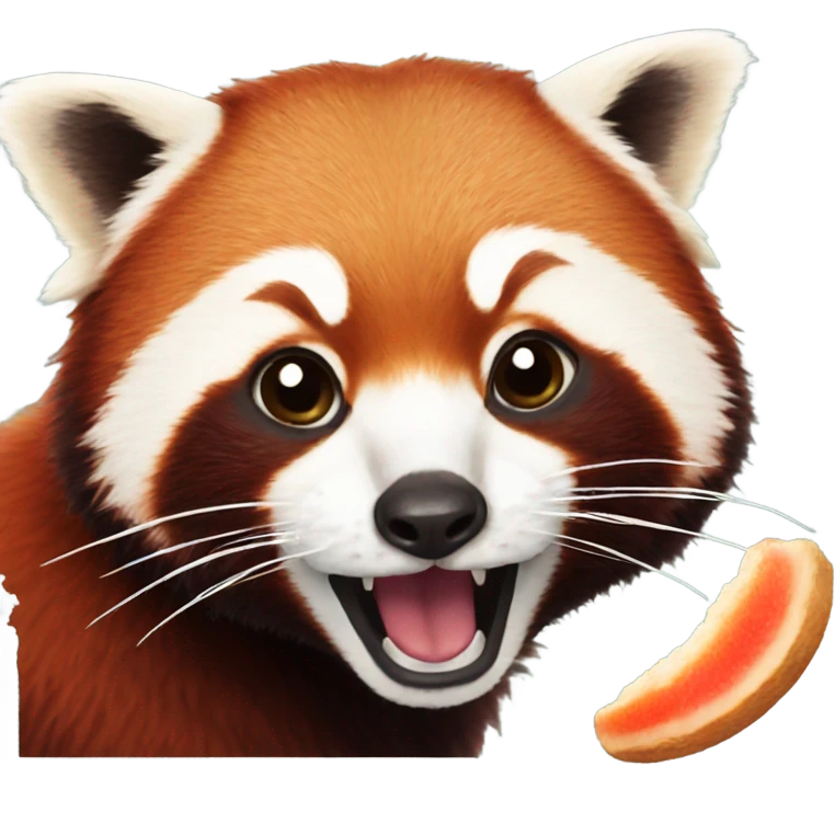 Red panda eating  emoji