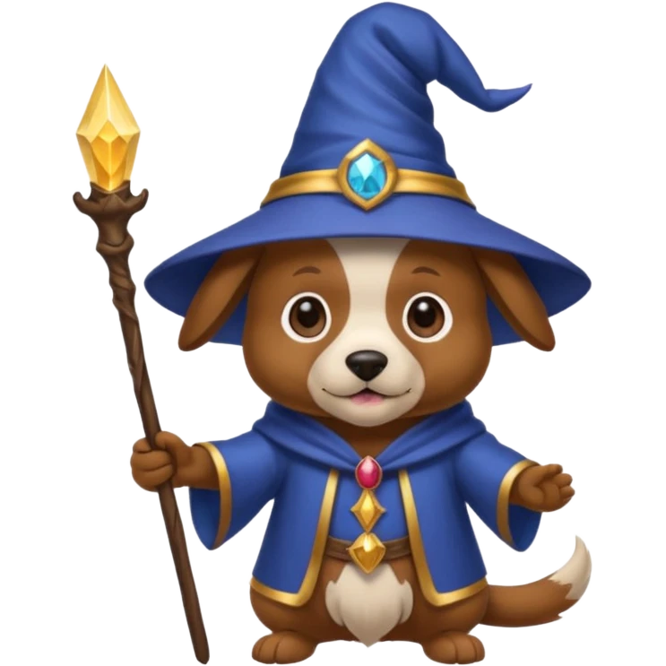 Dog wizard emoji