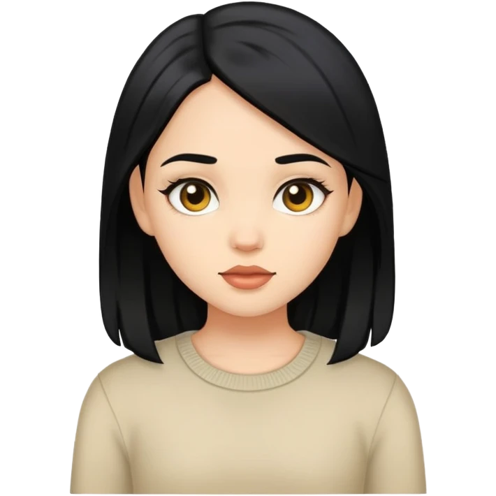 Light Girl black hair emoji