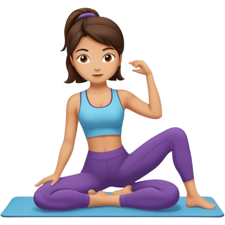 Brunette Pilates girl emoji