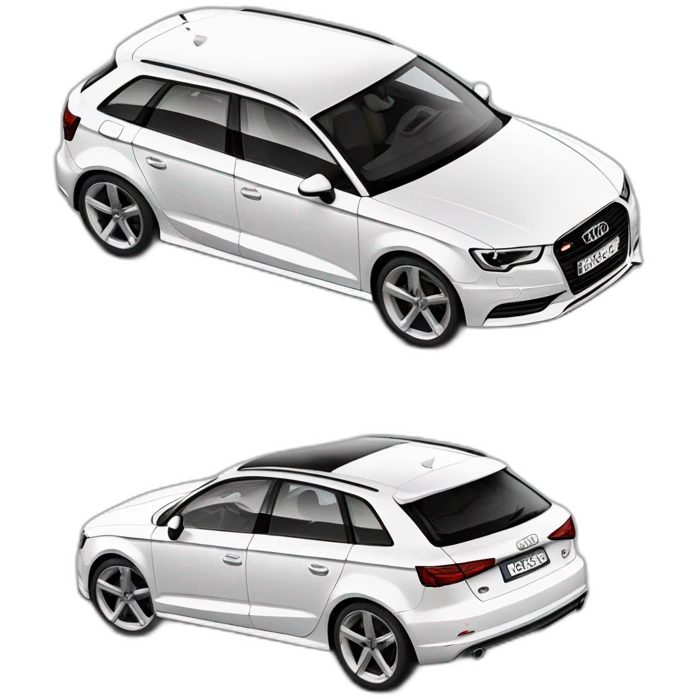 Audi A3 sportback blanche emoji