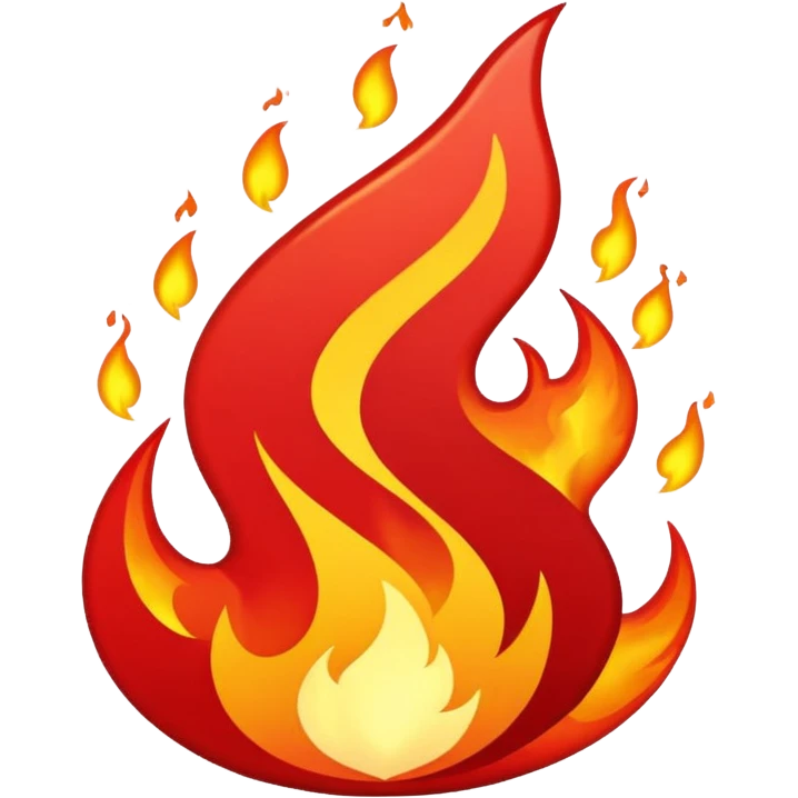 glitter red beutiful fire emoji