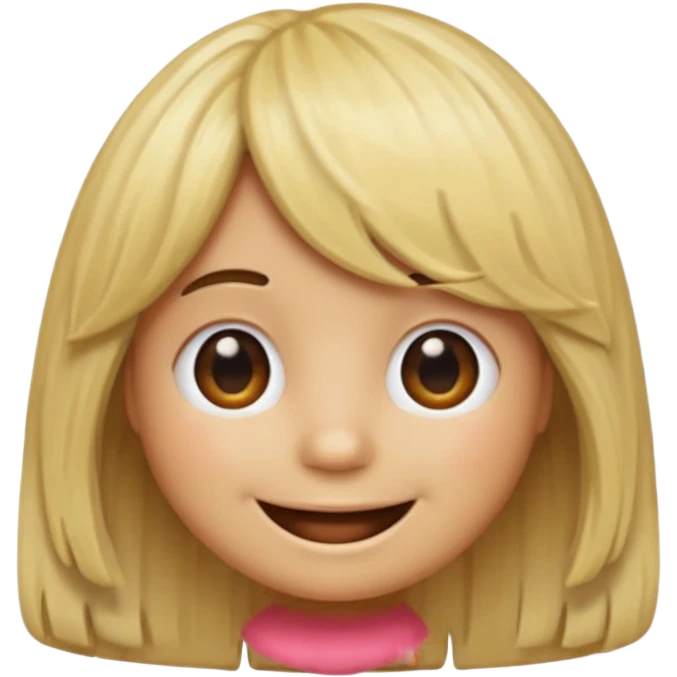 A poop emoji with a blonde wig emoji