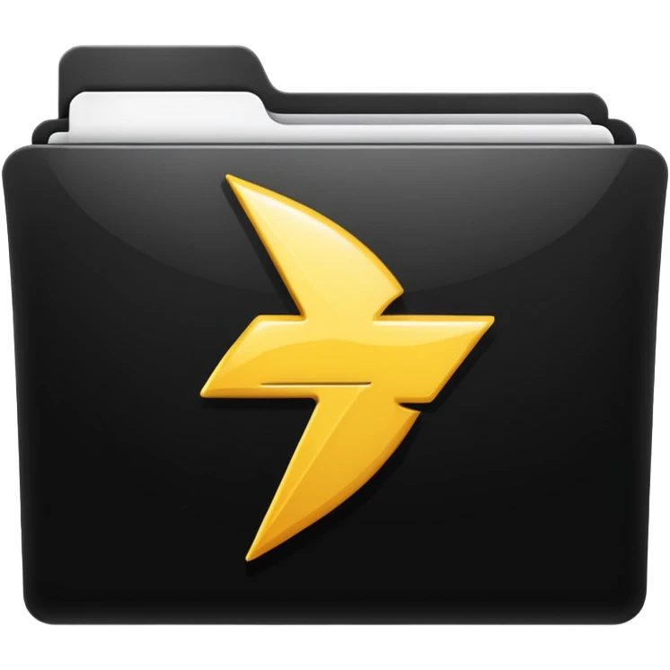 black folder flash file emoji