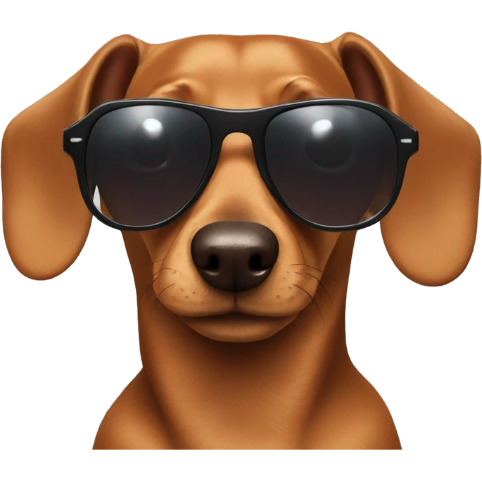dachshund with sunglasses emoji