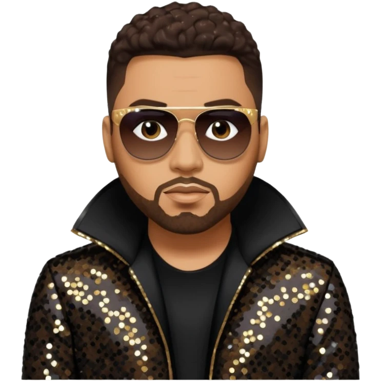 Al B. Sure, R&B Singer with dark brown hair, black sequin outfit emoji
