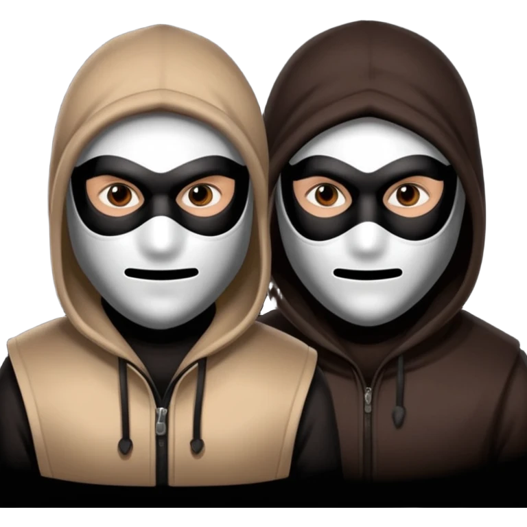 two robbers faces emoji