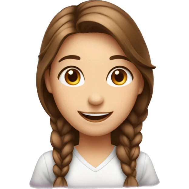 a girl with happy face that ready to learn and coffeti emoji