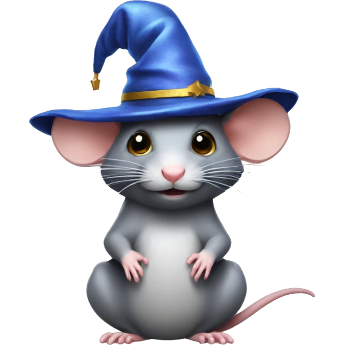rat with a wizard hat emoji
