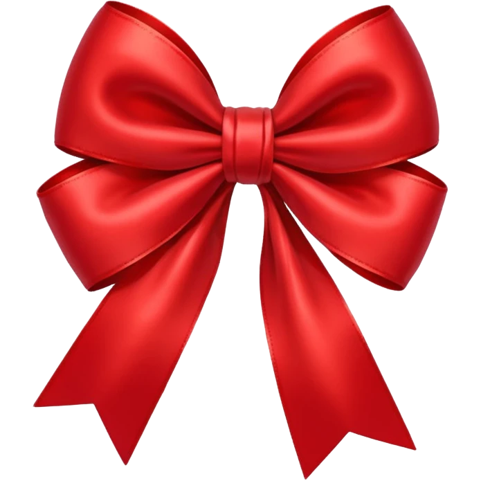 red elegant bow emoji