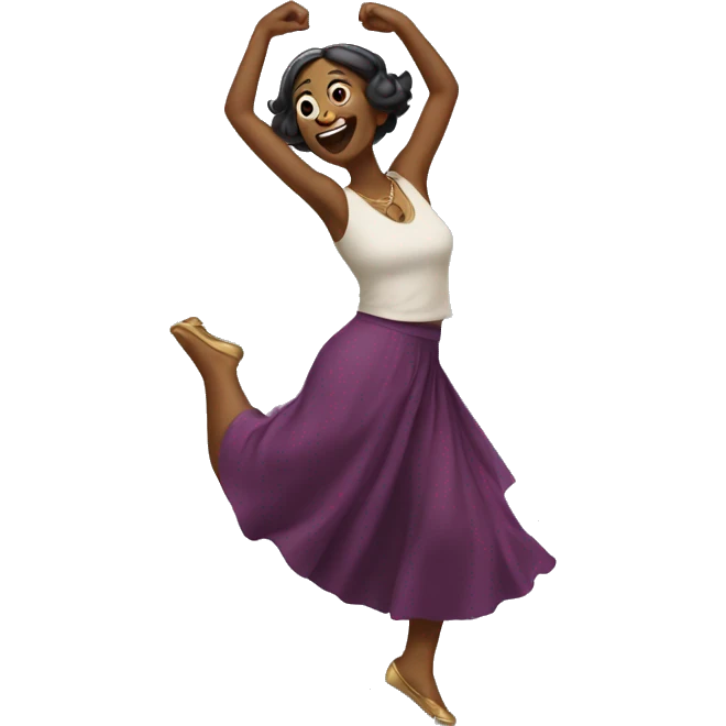 A woman dancing emoji