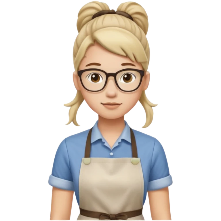 hipster barista ponytail emoji