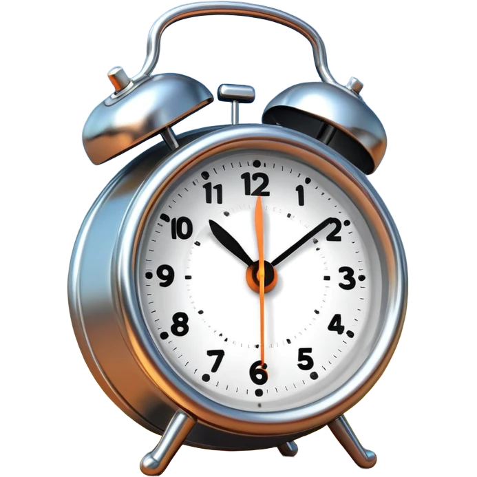 an alarm clock ringing at sunrise, simple and expressive emoji