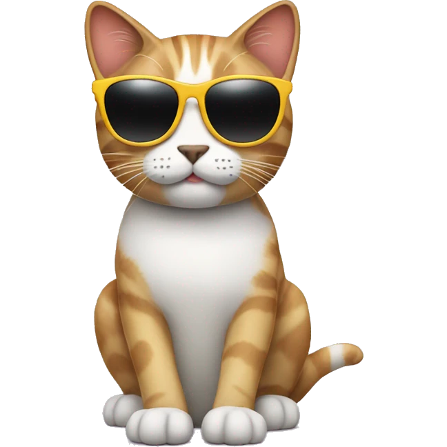 Cat with sunglasses emoji