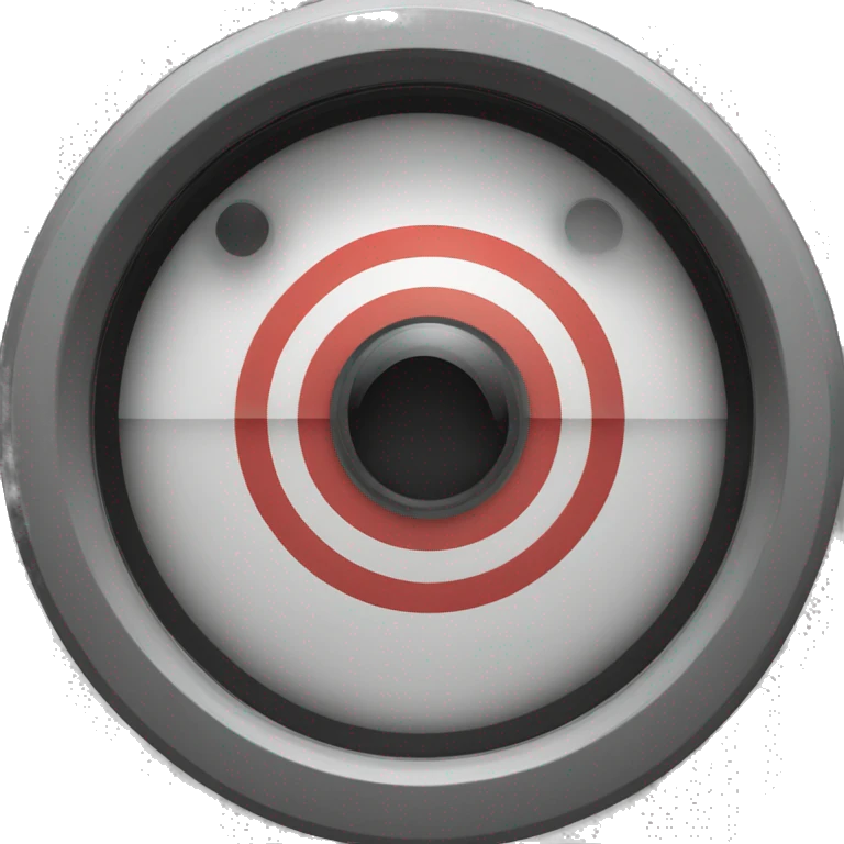View through scope towards target emoji