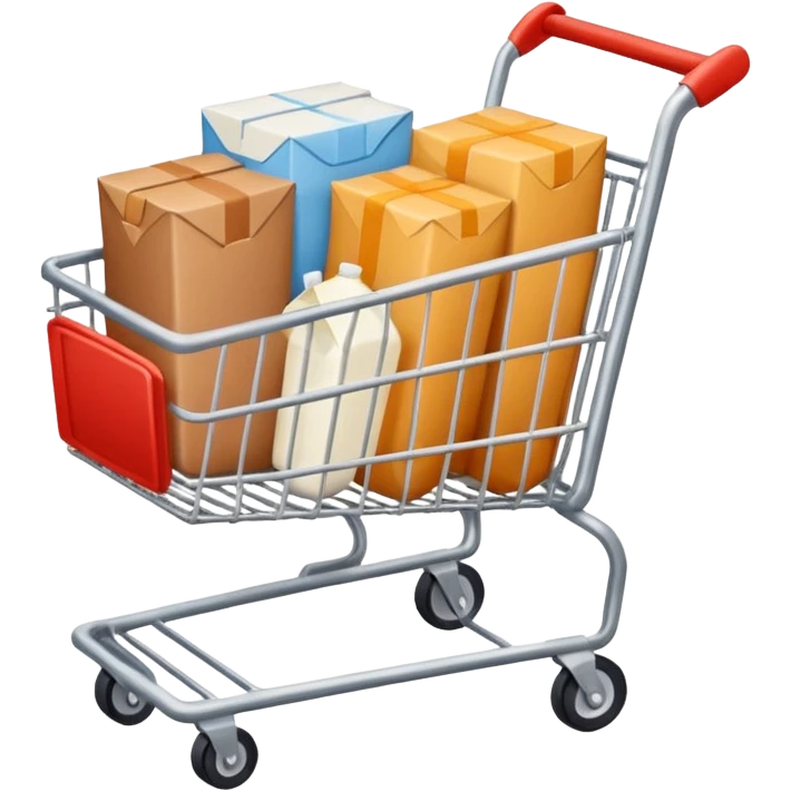 carrito de compras leche care  huevos carne emoji