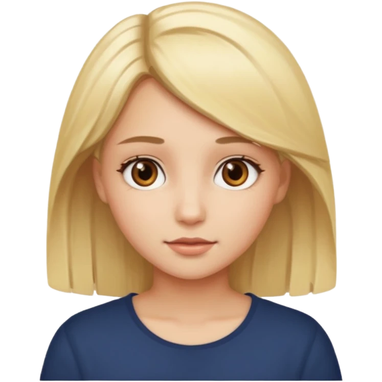Blonde hair brown eyed girl  emoji