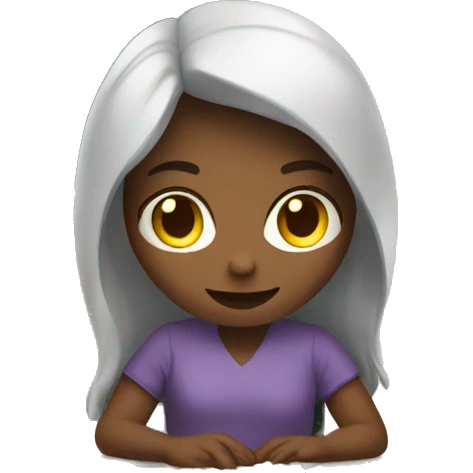 Girl working in front of computer emoji