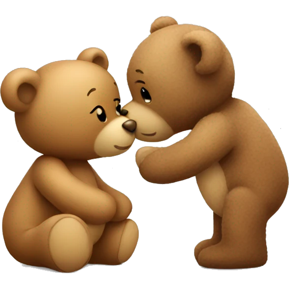 teddy bear kissing other teddy bear emoji