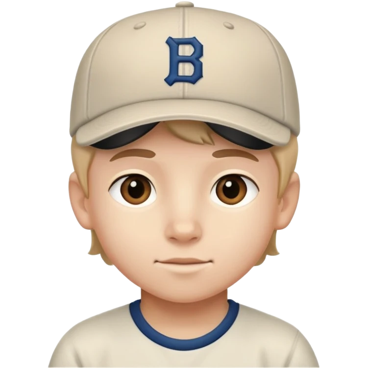 boy wear  backwards baseball cap emoji