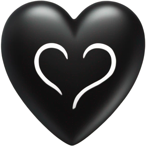 Black heart with Desmond written on the inside emoji