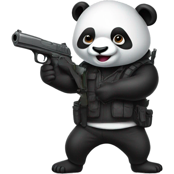 Panda with gun emoji