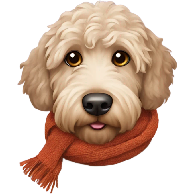 labradoodle-in-the-scarf emoji