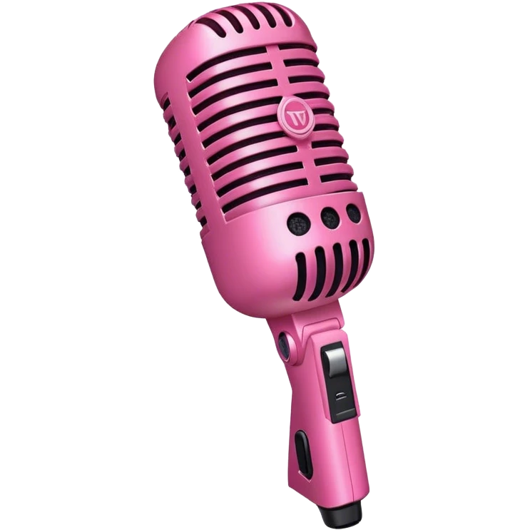 Pink mic emoji