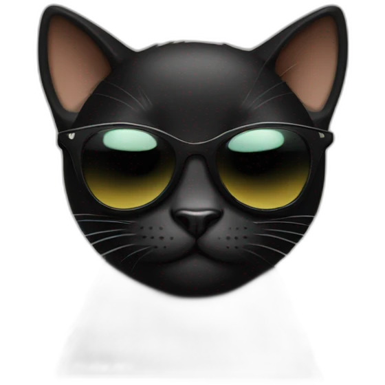 black cat with sunglasses emoji