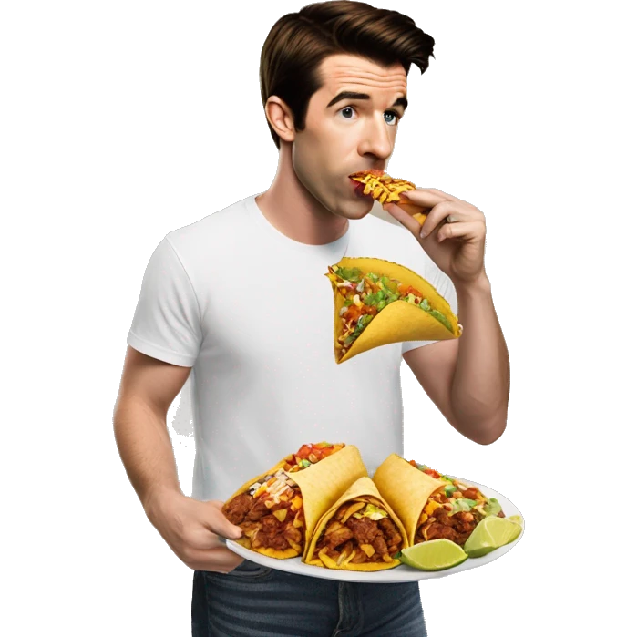 Drake Bell eating Tacos Al Pastor emoji