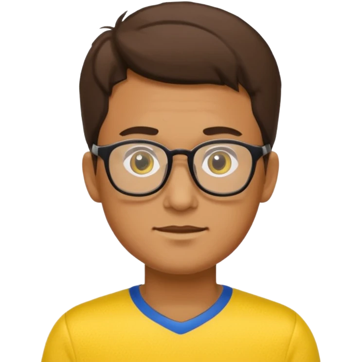 a glasses man with yellow jersey emoji