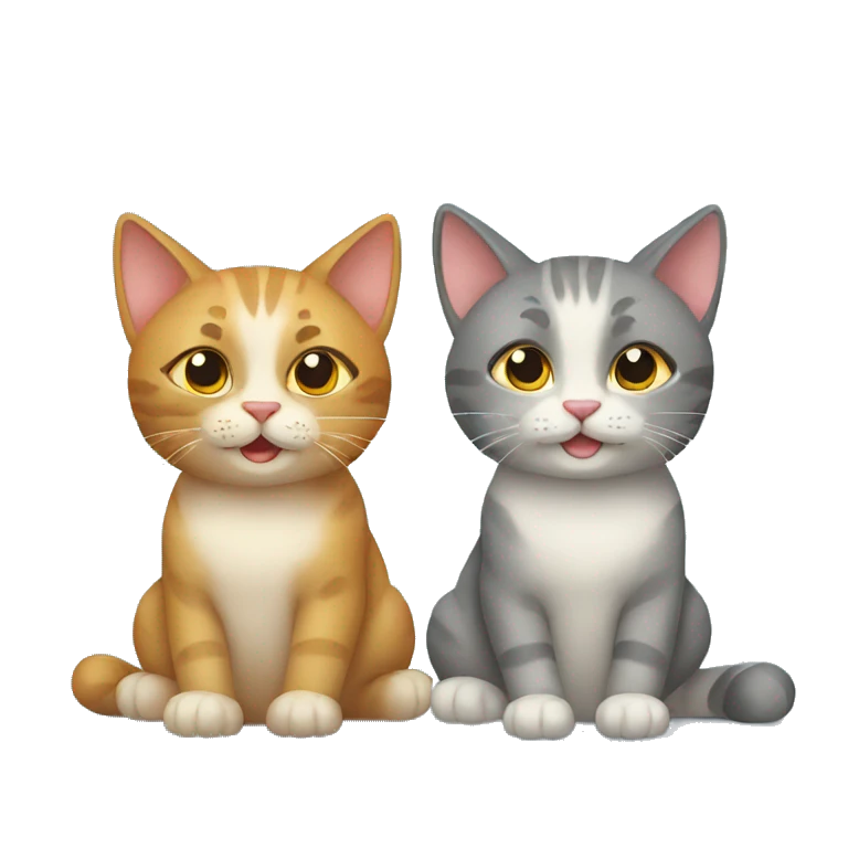 Two cats emoji