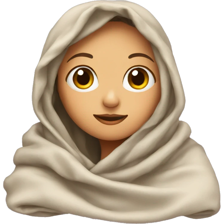 Girl in blanket  emoji