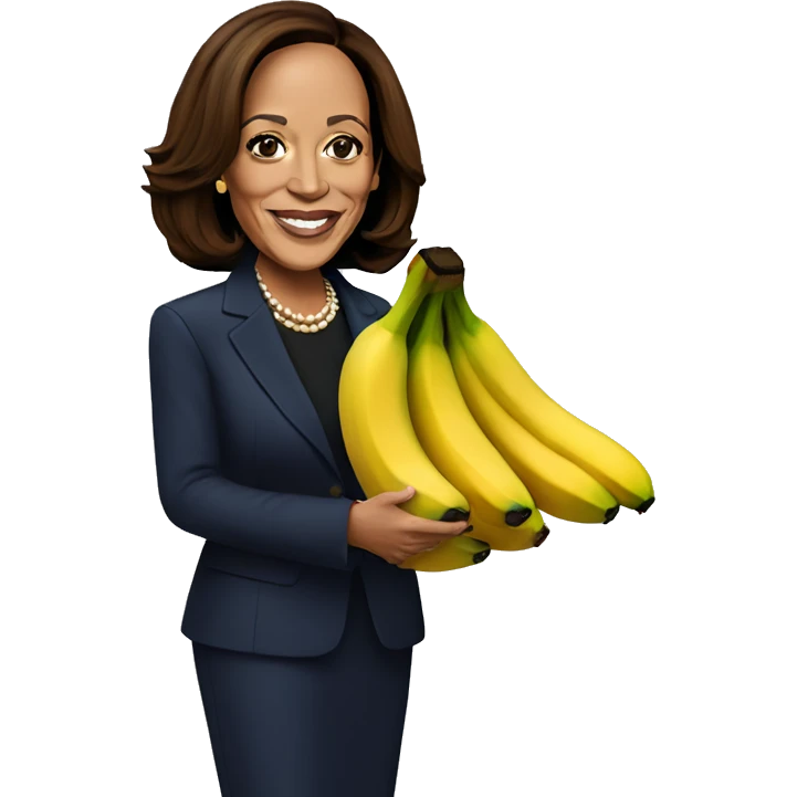 kamala harris holding bananas emoji