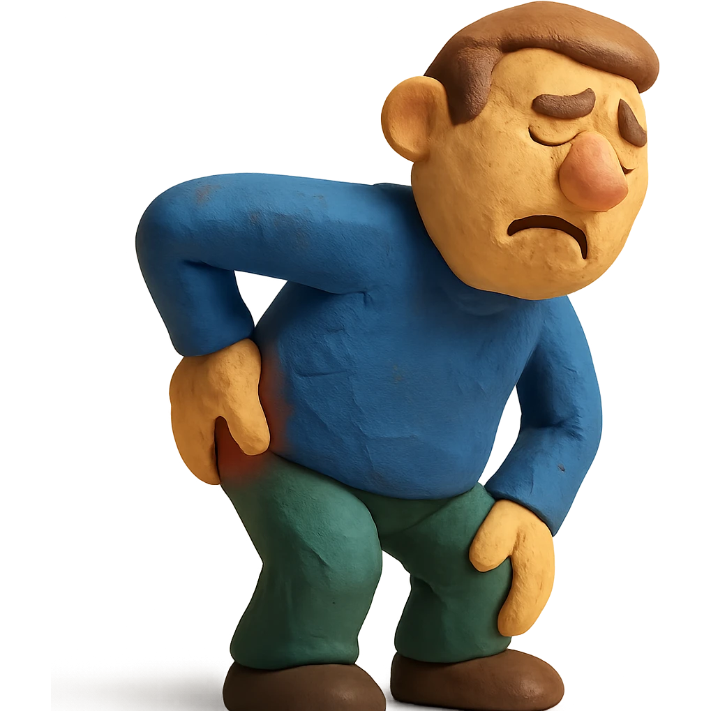 man with backache emoji