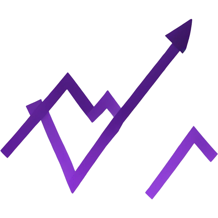 purple Upward Trend emoji