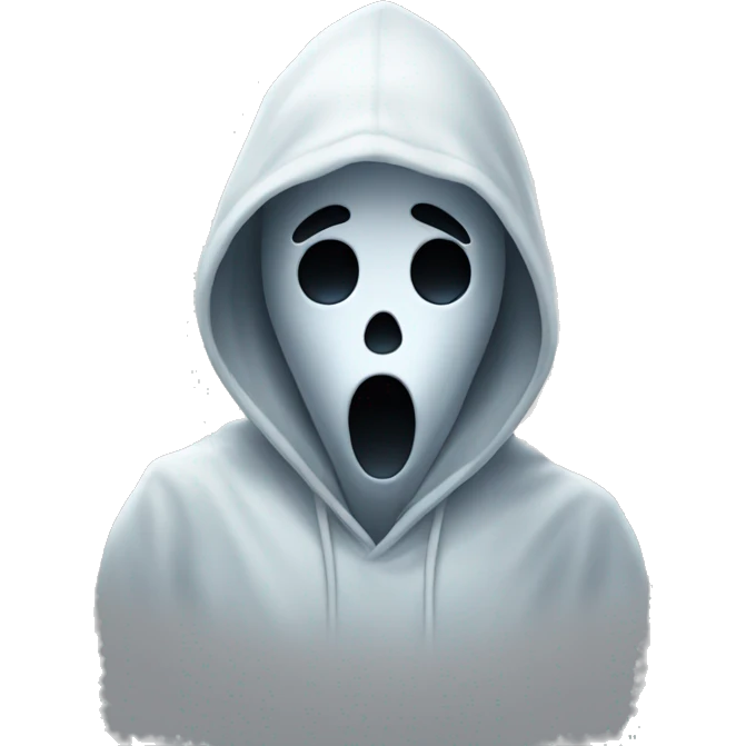 Ghost wearing hoodie emoji