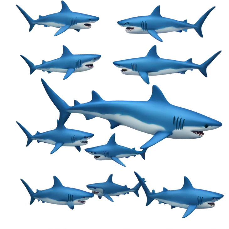 shark blue one emoji